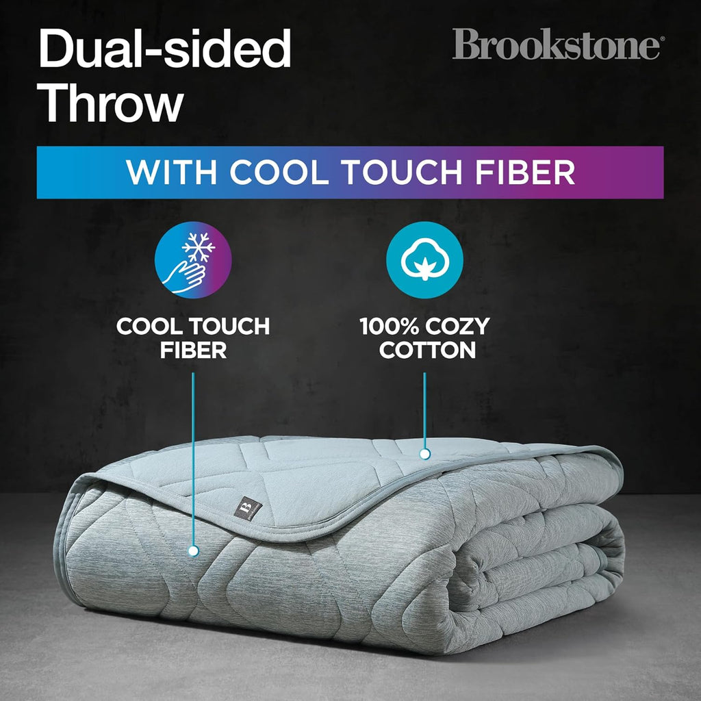 Cooling Comfort Throw - Innovative Cooling Dual-Sided Throw - Oversized Cool Blanket for Hot Sleepers - Cooling