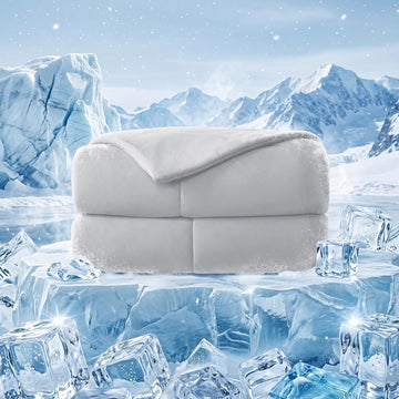 Cooling Comforter Queen Size, Cooling Blanket for Hot Sleepers Lightweight Summer Blanket with Double-Sided Cold Tech