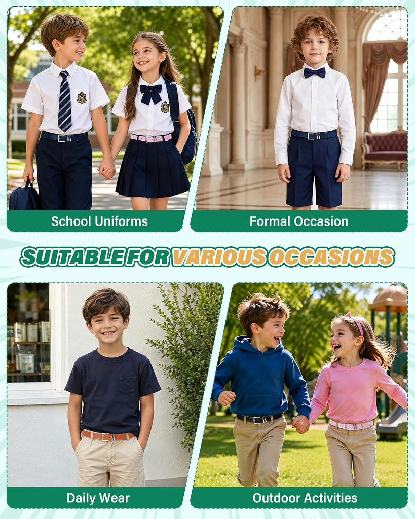 Pack Kids Elastic Belt, Adjustable Stretch Uniform Belts