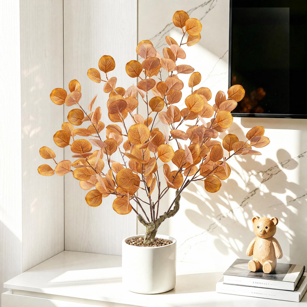 Artificial Fall Eucalyptus Tree 2FT, Faux Potted Tree Indoor