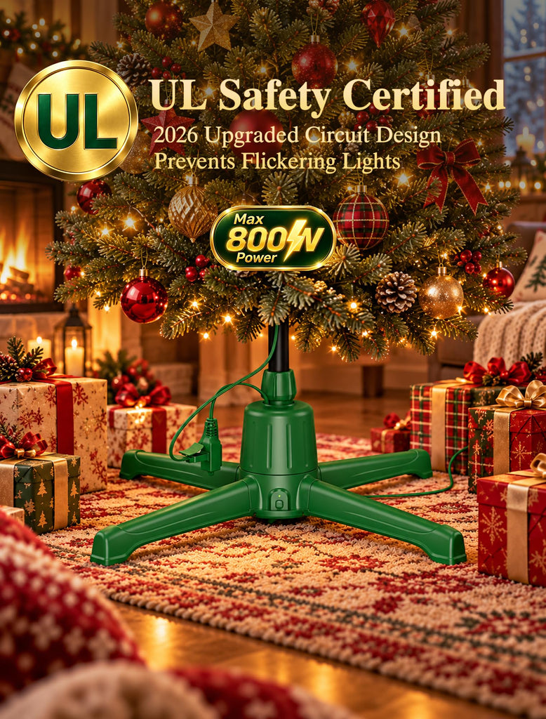 Rotating Christmas Tree Stand With Remote, Up To 9Ft, 120 Lb Trees