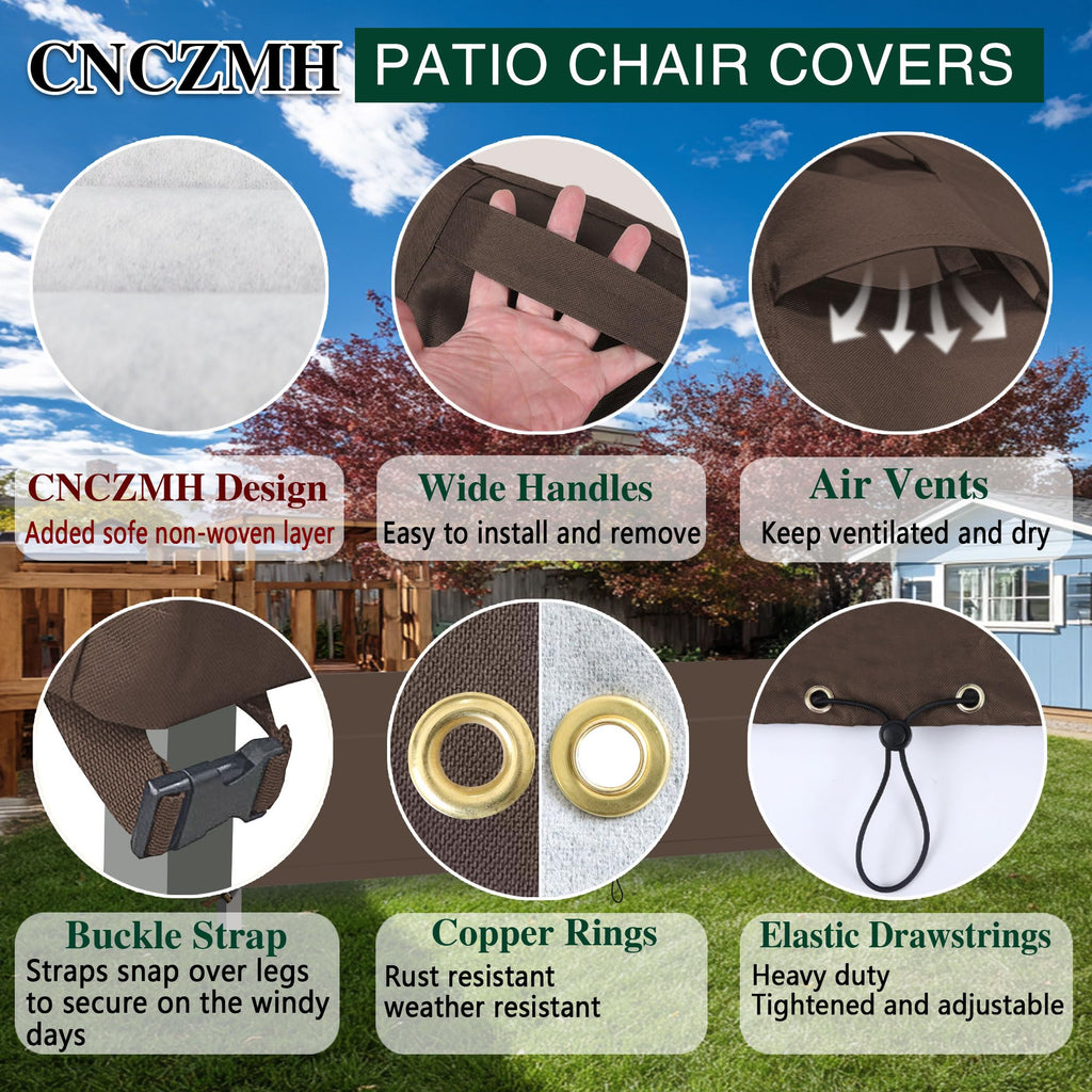 Heavy Duty Patio Furniture Covers Waterproof, 600D Outdoor Furniture Cover Waterproof for Sectional Sofa Couch