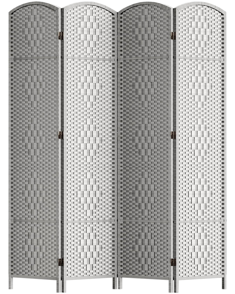 Room Divider, Folding Privacy Screen, 4 Panel Wall Divider, Stone