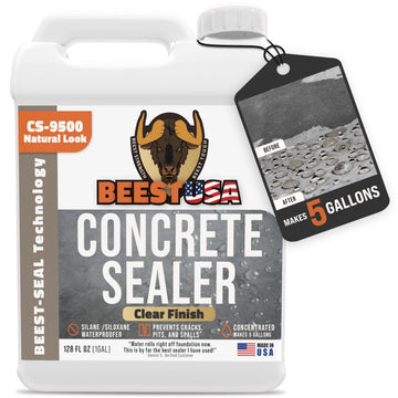 9500 Concentrate - 1G (Makes 5 Gallon) - 1G Covers up to 150-400 sq ft/Coat| Penetrating Paver Sealer, Salt & Water