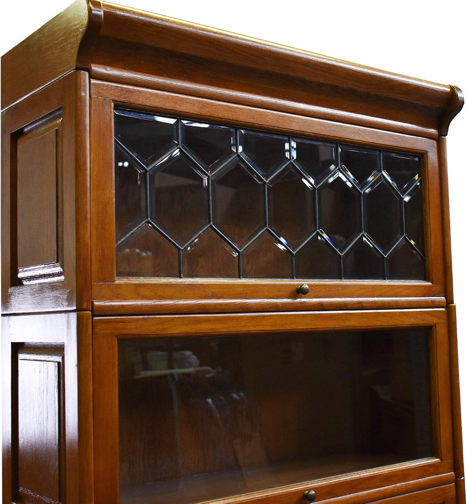 Arts and Crafts 5-Stack Wood Barrister Bookcase in Cherry