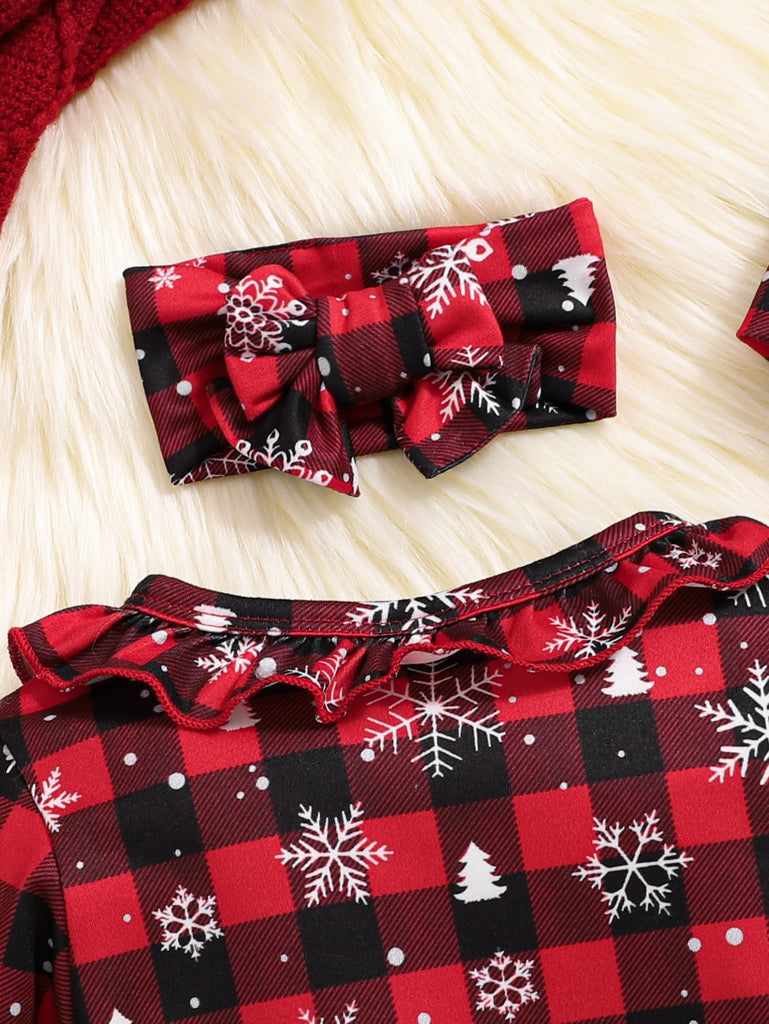Baby Girl Christmas Outfit My 1st Holiday Clothes Newborn Girl Fall Infant Long Sleeve Santa Claus+Christmas