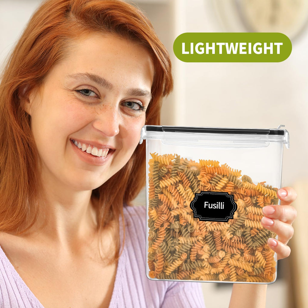 4PCS Cereal Containers Storage [4L/135.2 oz], Airtight Food Storage Containers with Pour Spout & Pantry Organization
