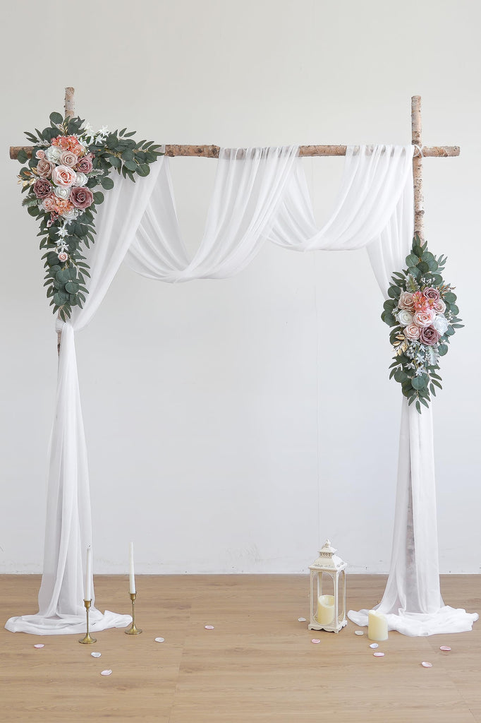 Dusty Rose Artificial Wedding Arch Flowers Kit (Pack of 3)