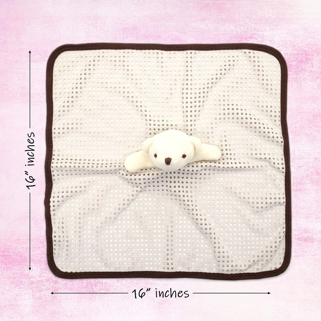 The Safer Baby Lovey | Breathable & Soft Security Blanket | Soft Blanket with Holes for Easy Breathing | Gender