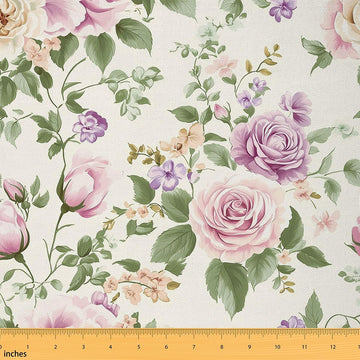 Vintage Floral Fabric By the Yard for Women Teen Girls