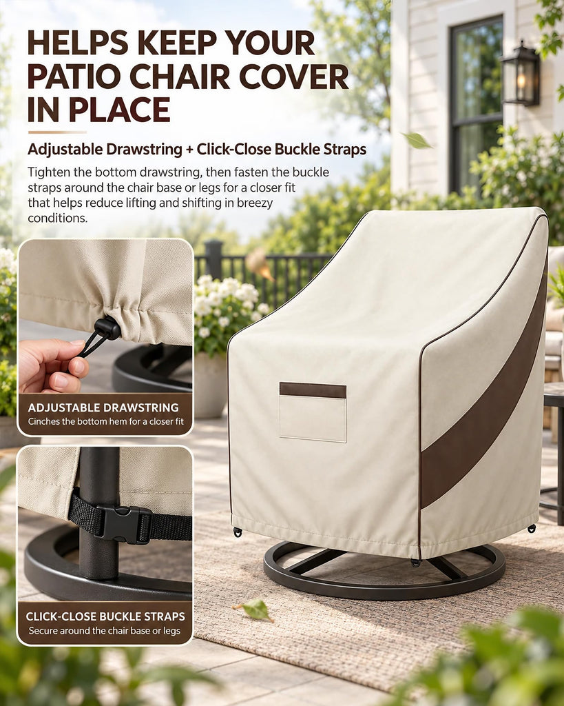 Waterproof 2 Pack, 600D Heavy Duty, 26x27x34 Beige