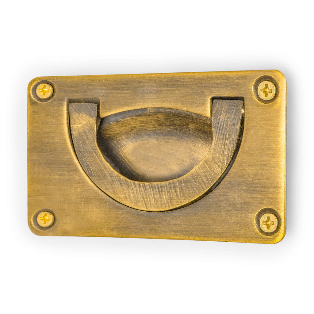 HP Creativity Brass Recessed Drawer Pulls, 2-Pack, 3.1 in