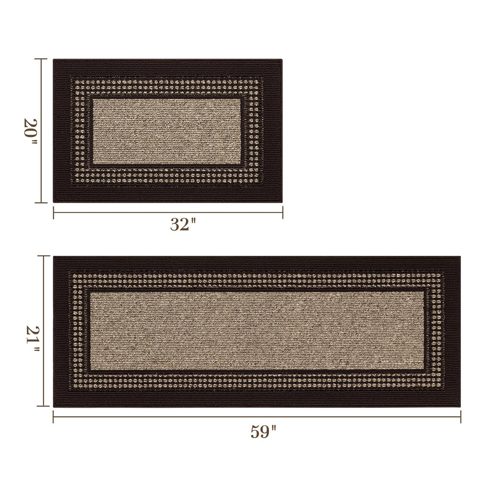 Kitchen Runner Rugs, Set of 2 Non Slip Kitchen Mats for Floor