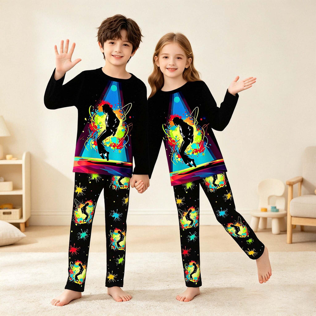 Kids Boys Girls Cool Long Sleeve Clothes Set T-shirt Pants Casual Outfits
