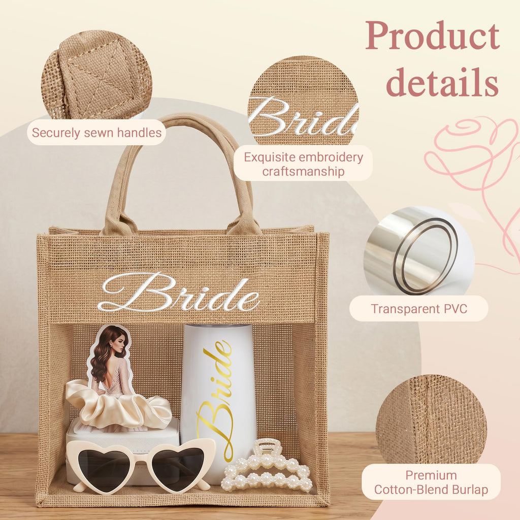 Bridal Shower Gift for Wedding, Bride To Be Gifts 6-piece Set, for Bachelorette Engagement Honeymoon, Beach, Travel