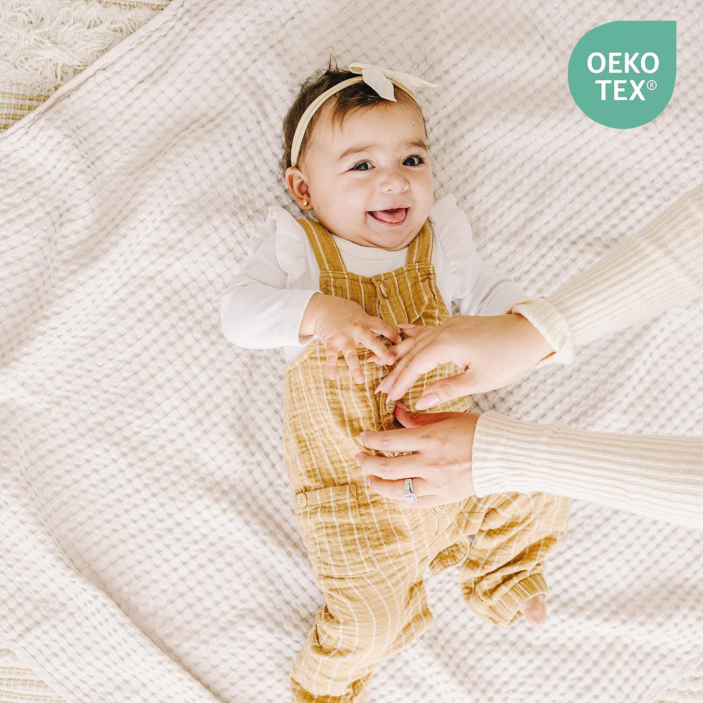 Waffle Baby Blanket for Boys & Girls, Soft Newborn Swaddle Blanket
