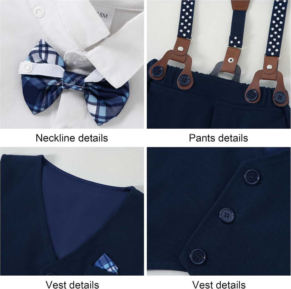 Toddler Boys Suit Dress Clothes Wedding Formal Outfits Set