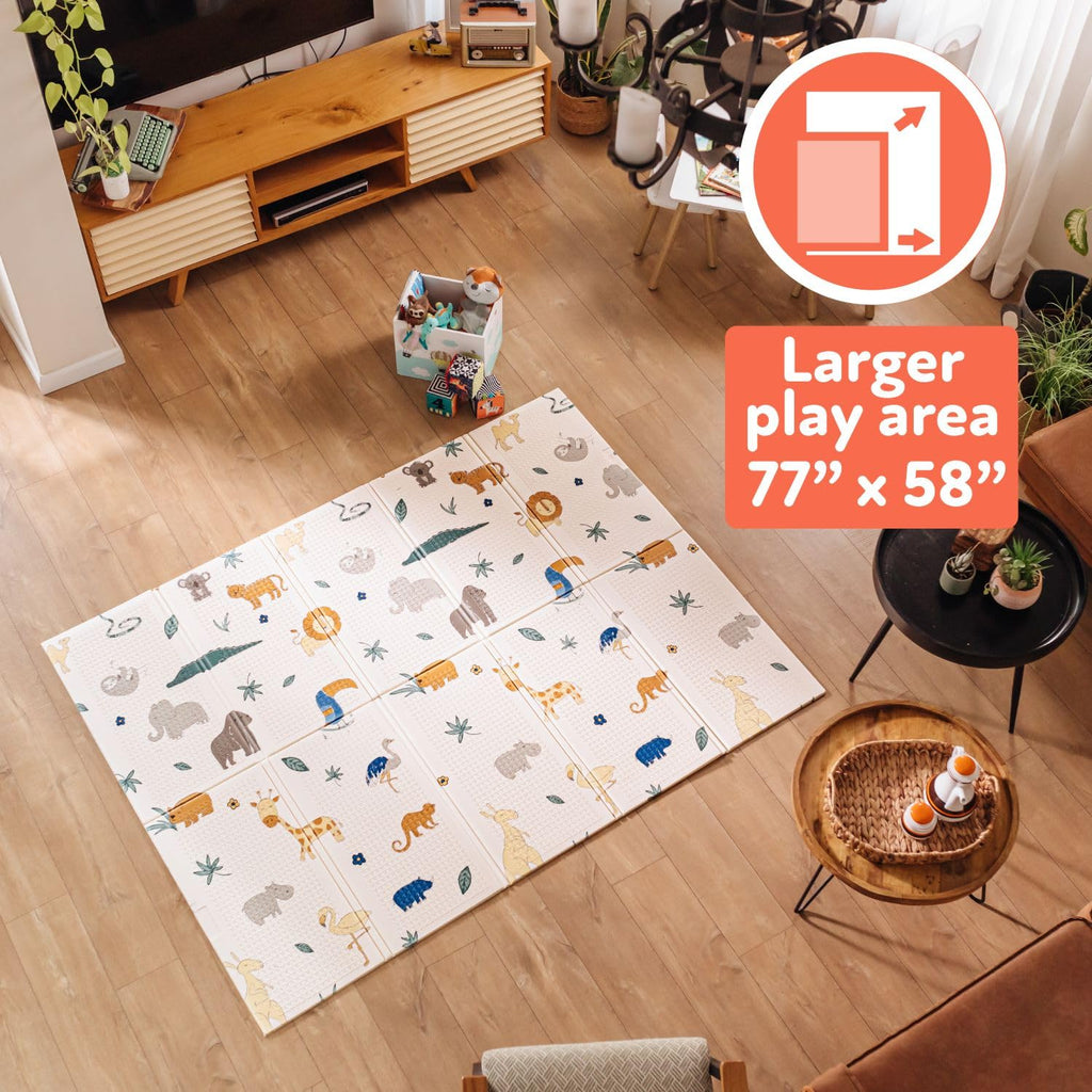 Reversible Baby Floor Mat, Safari
