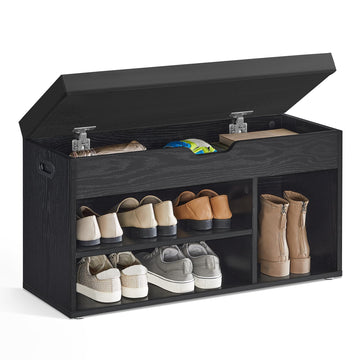 Storage Bench with Cushion, Shoe Bench, 11.8 x 31.5 x 17.3 Inches