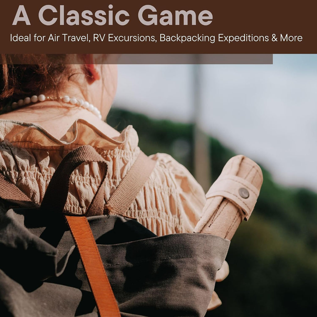Roll-up Suede Backgammon Game Cream