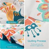 Boho Comforter Set Queen - 7 Pieces Bed in a Bag Floral Medallions Design, Bohemian Comforter Set with Sheets