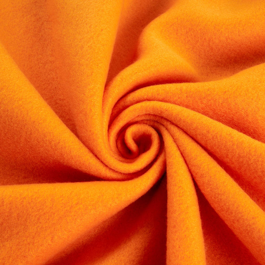 Polar Fleece Orange, Fabric by the Yard