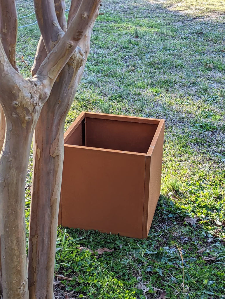 Corten Steel Planter Box 16 Inch, Square