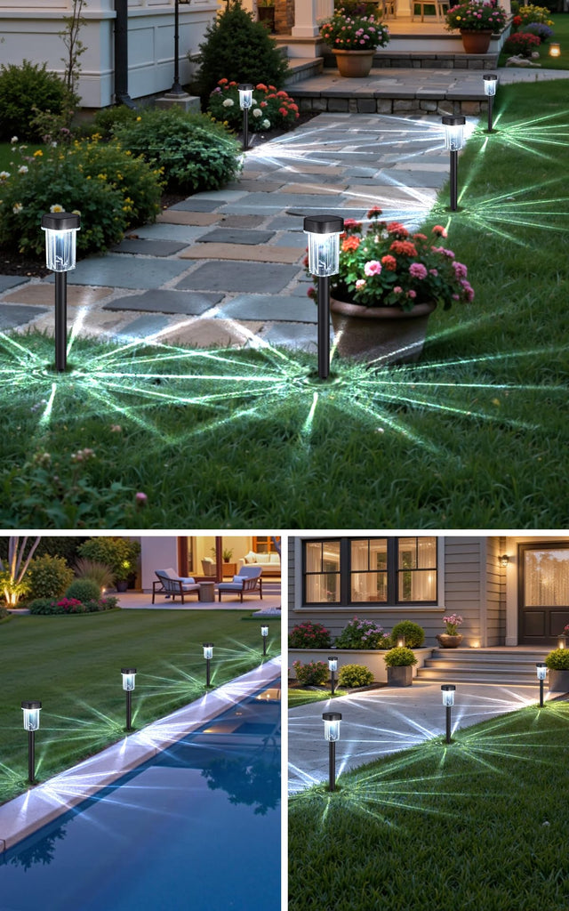 Solar Pathway Lights Outdoor, 12PK Waterproof Solar Powered Garden Lights