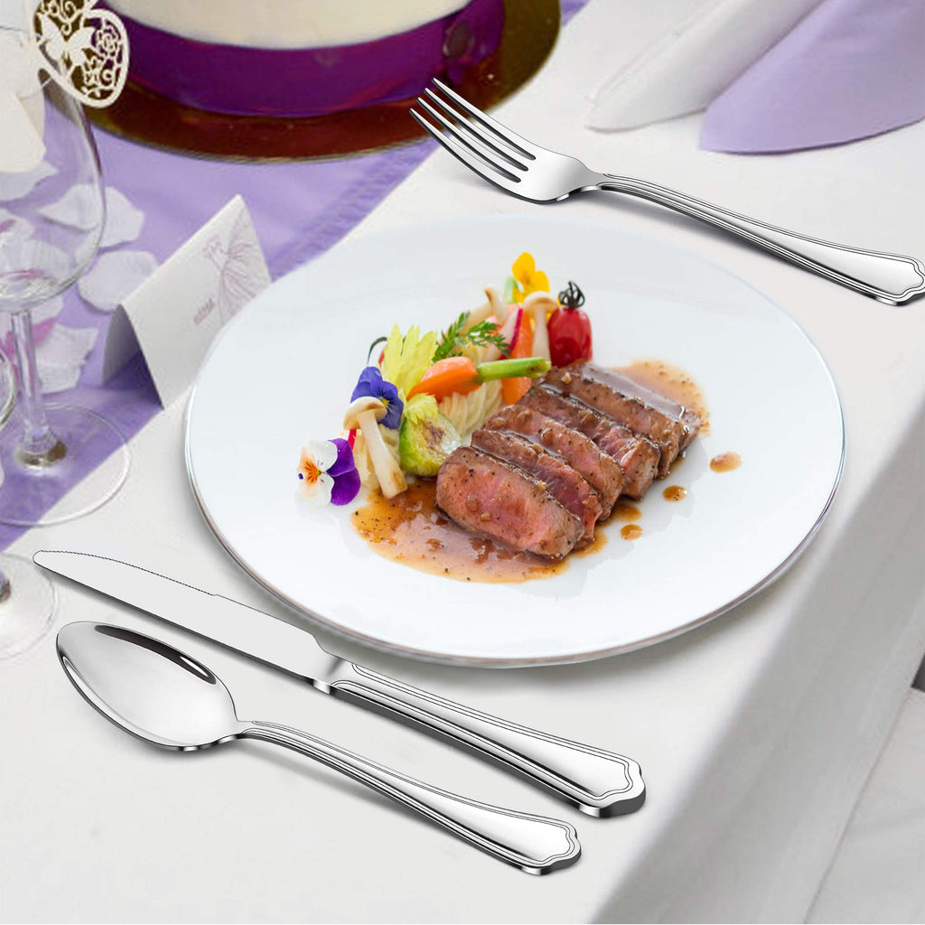 29-Piece Silverware Flatware Set for 4, Stainless Steel Cutlery Set