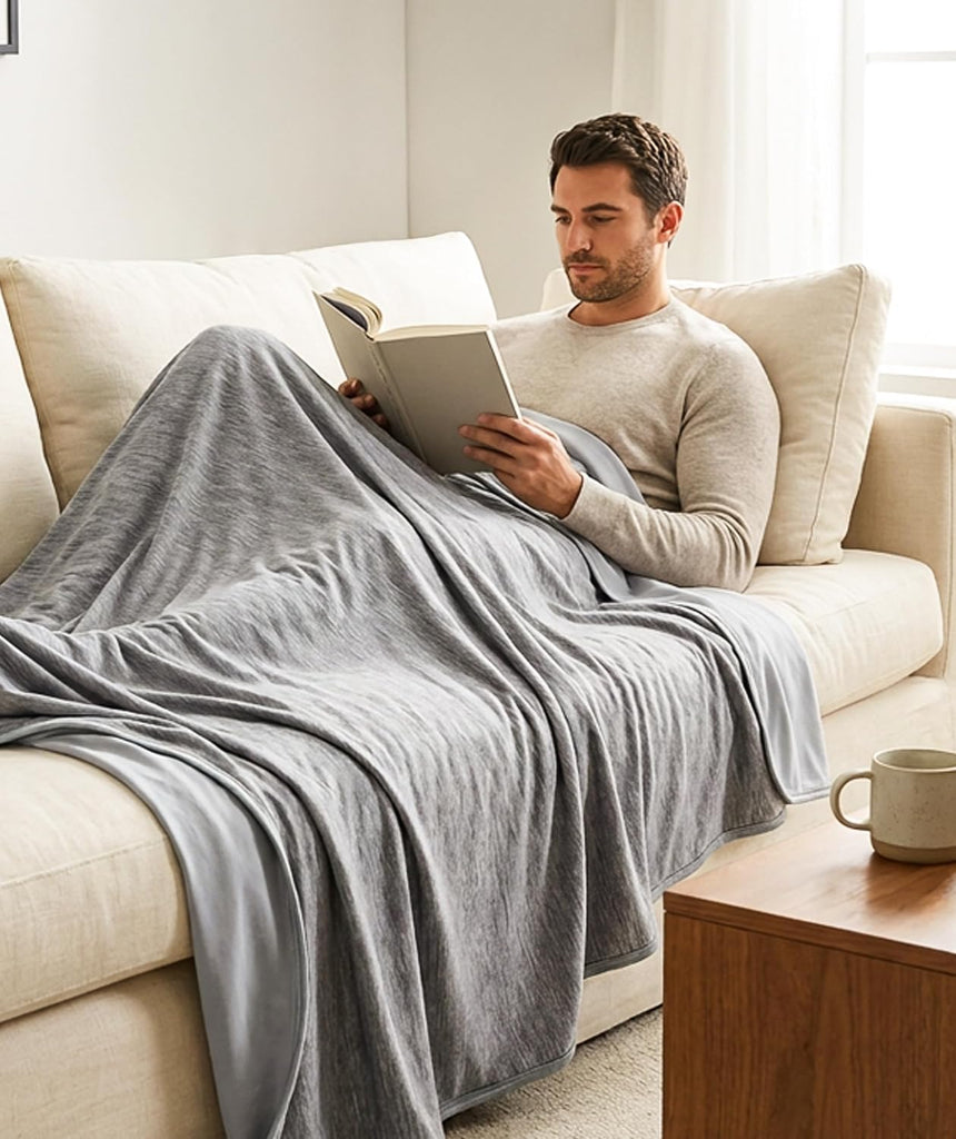 Cooling Blanket for Hot Sleepers - Soft, Lightweight & Breathable Throw Blanket with Easy to Clean Material - Luxury