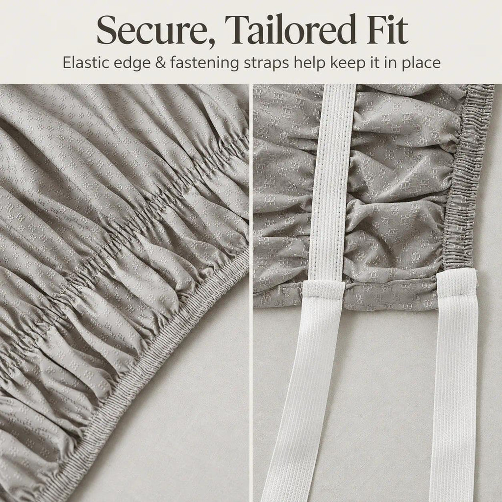 Wrap Around Bed Skirt - Bed Skirt with 18 Inch Drop, Grey