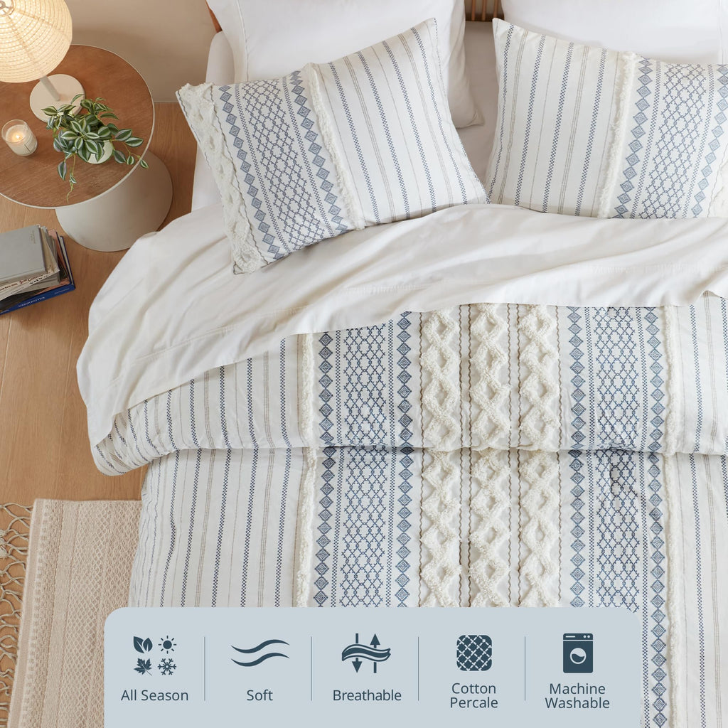 Comforter Set, Boho Comforters, Breathable Cotton Bed Set, All Season Modern Chenille Tufted Comforter with
