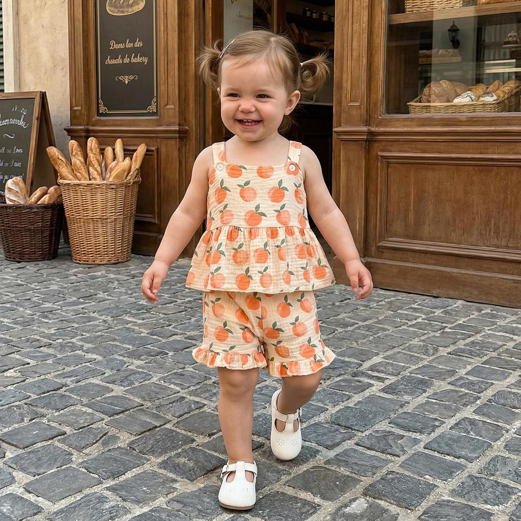 Baby Toddler Girl Summer Clothes Sleeveless Tank Tops Ruffle Dress Shorts Set Spring Princess Outfits