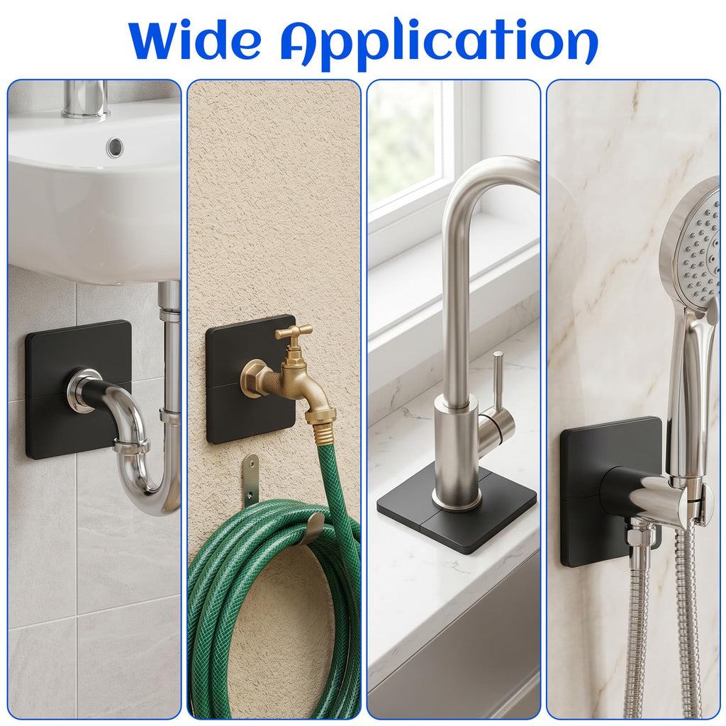 3PCS Escutcheon Plate Self-Adhesive Shower Arm Wall Split Flange