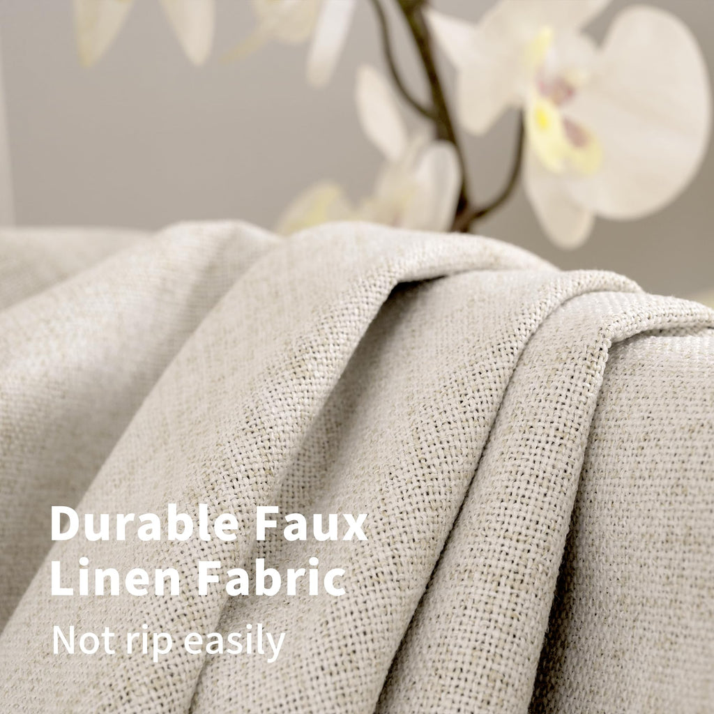 Extra Long Linen Blackout Curtains 96 Inch Length