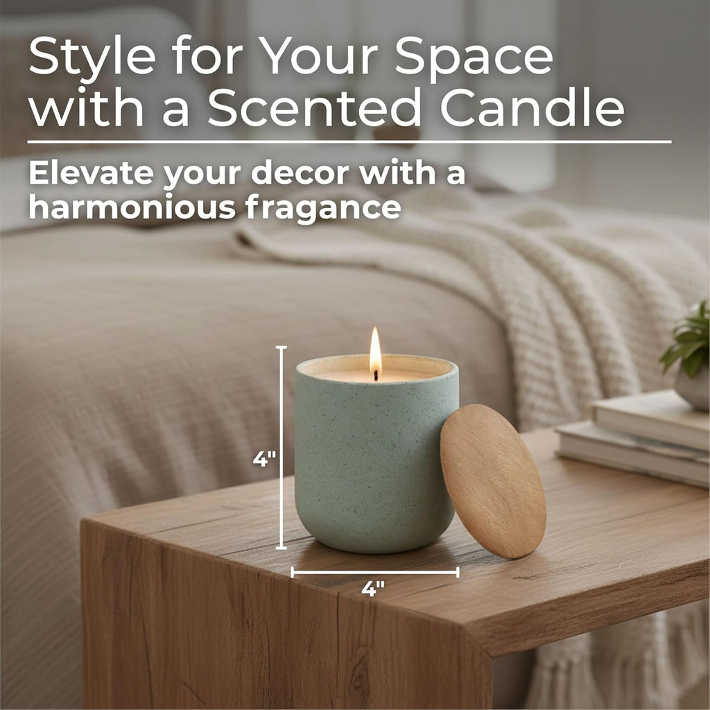 Ceramic Candle Candles - Scented Candles for Relaxation and Daily Wind-Down or Bathroom Home Decor Display