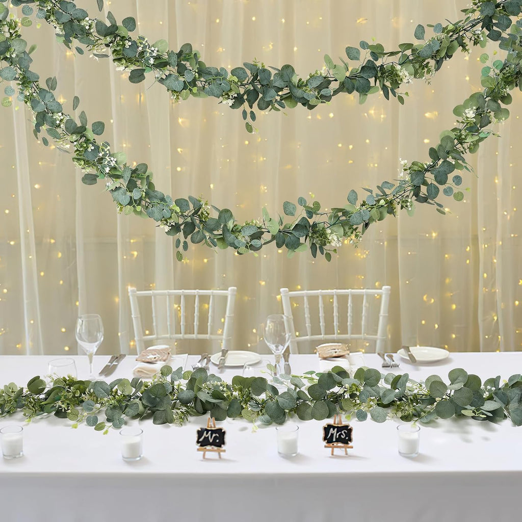 Artificial Eucalyptus Garland 5.9FT Greenery Garland Vines - Set of 2
