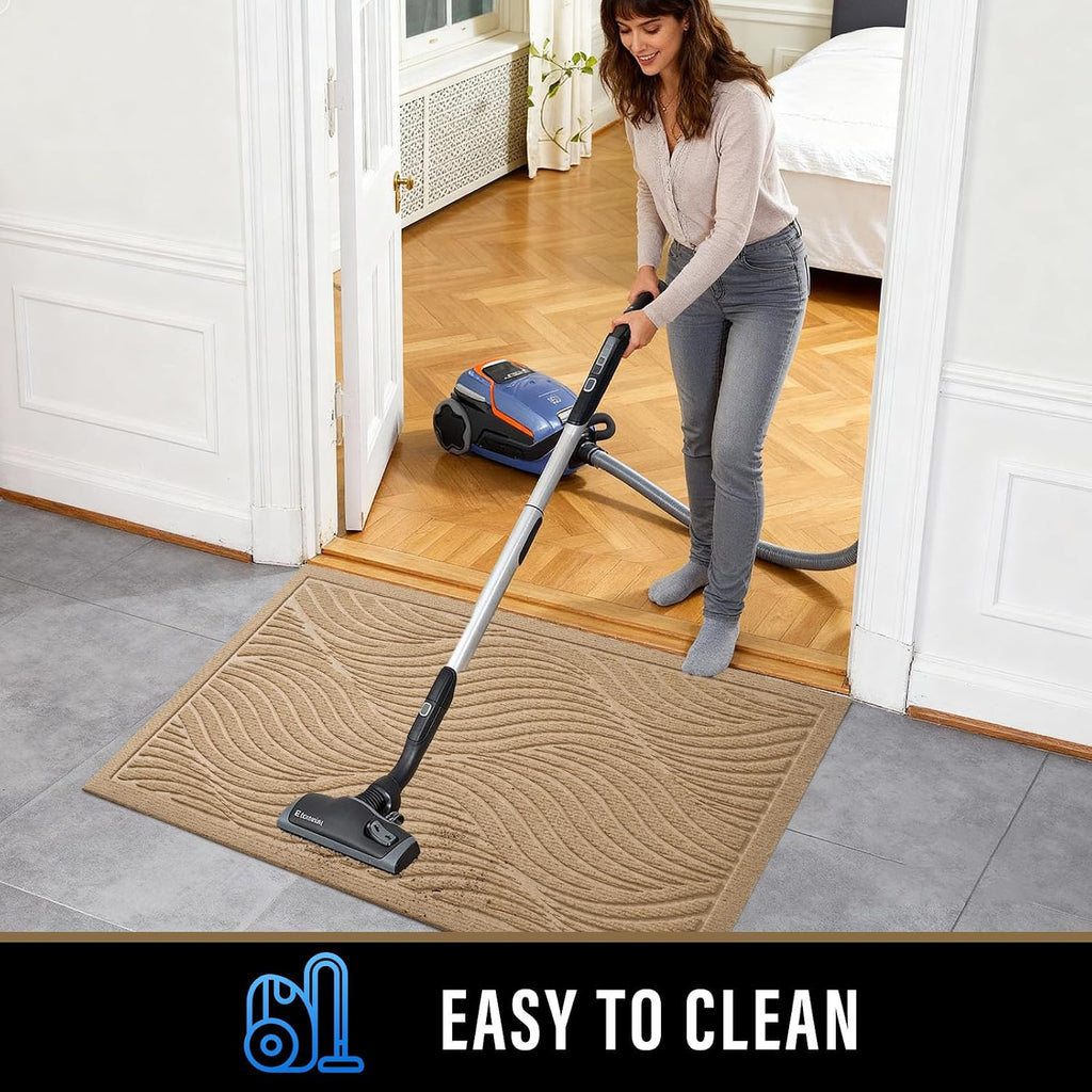 Front Door Mat Outside Entrance, Absorbent and Dirt Resistant Welcome Mat Indoor Outdoor, Non-Slip Backing Entry Mat