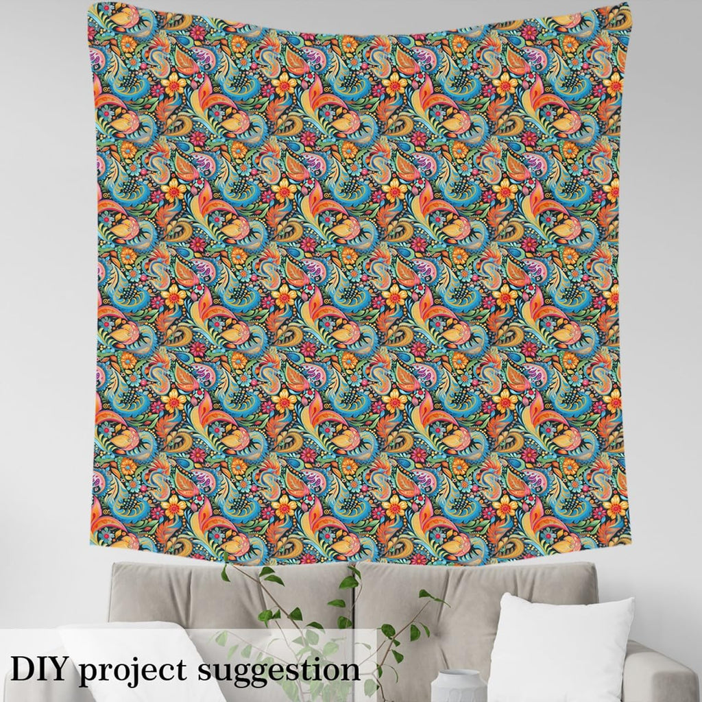 Boho Flowers Fabric By The Yard 3 Yards
