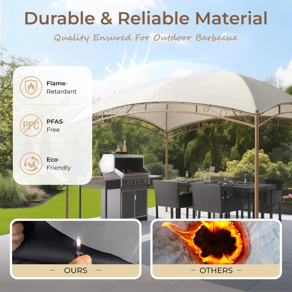 10x13 Outdoor Gazebo, Sturdy Metal Frame Pergola for Patio,  - Image 2