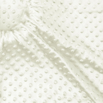 Minky Dot Fabric by The Yard, 1 Yard x 60 Inch White