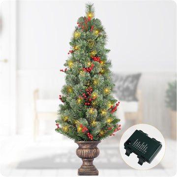 4FT Battery Powered Pre Lit Christmas Tree