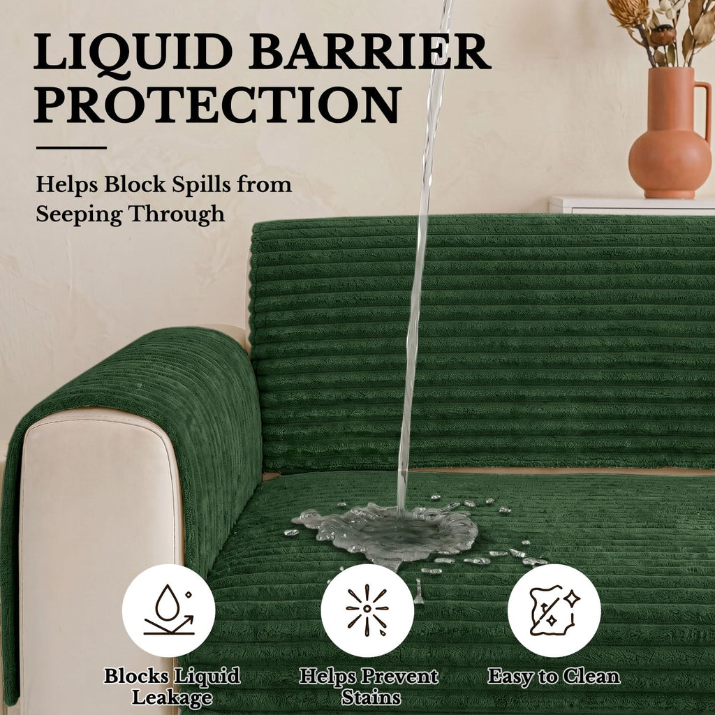 Waterproof Couch Cover for Dogs, Christmas Non Slip Plush Protector