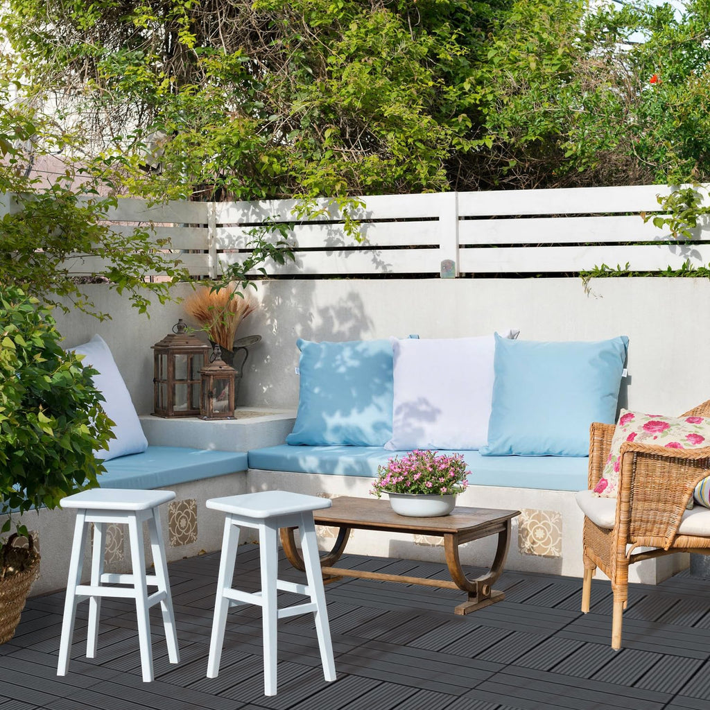 Interlocking Deck Tiles, 27 PCS Outdoor Patio Flooring, 12"x12" Interlocking Decking Tile Outdoor All Weather Use
