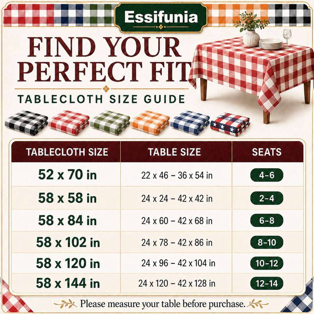 Easter Sunday Spring Plaid Tablecloth - Colorful Rectangular 58x102 Inch Water Resistant Table Cloth for