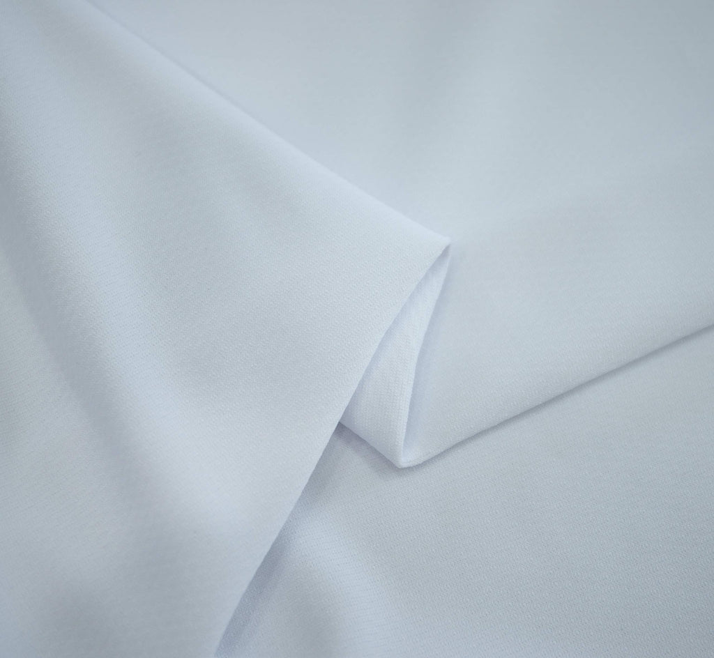 100% Polyester Birdseye/Mock Mesh/Flat Back/Eyelet Mesh/Pique Sports Athletic White Knit Fabric by The Yard