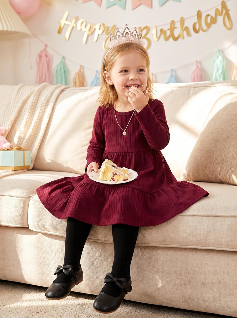 Toddler Baby Girls Knit Sweater Dress Fall Winter Dresses 18M