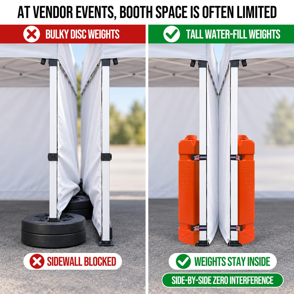 180 lbs Tall Large-Capacity Canopy Weights, Holds Up to 180 lbs with Sand+Water, Up to 100 lbs with Water, Heavy Duty