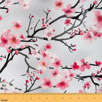 Pink Cherry Blossom Upholstery Fabric 10