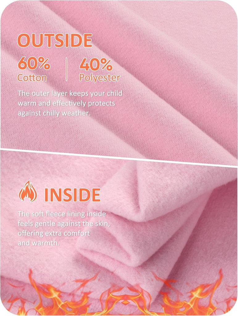 3 Pack Girls Fleece Crewneck Sweatshirts Long Sleeve Pullover Tops